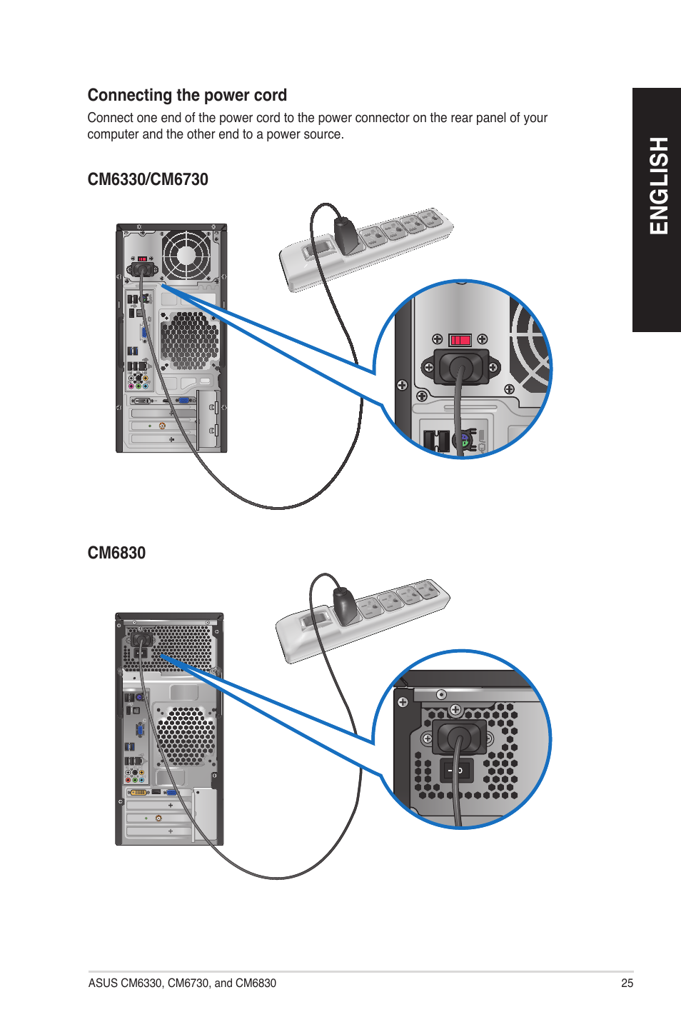 En gl is h en gl is h | Asus CM6830 User Manual | Page 25 / 86