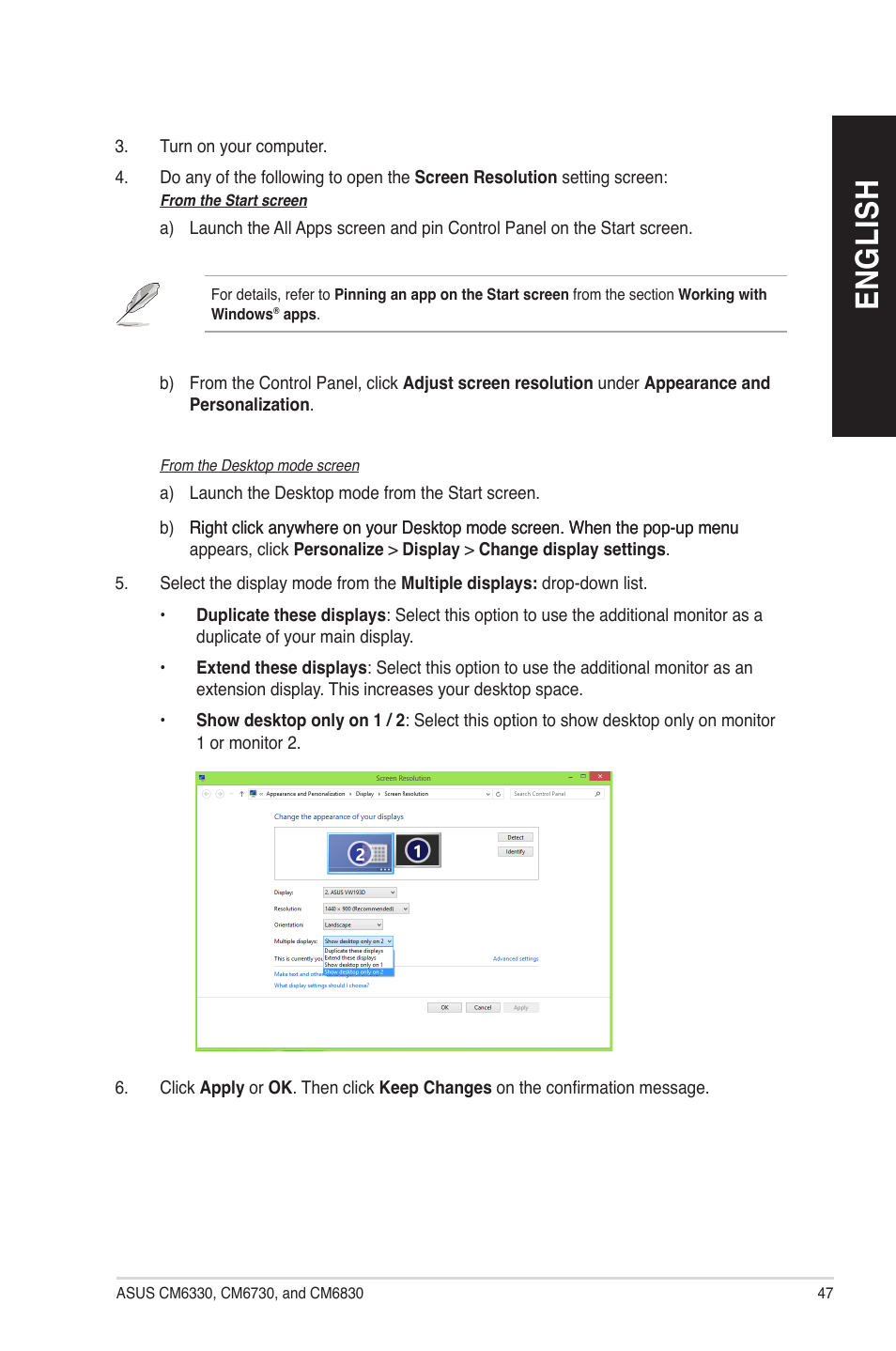 En gl is h en gl is h | Asus CM6830 User Manual | Page 47 / 86