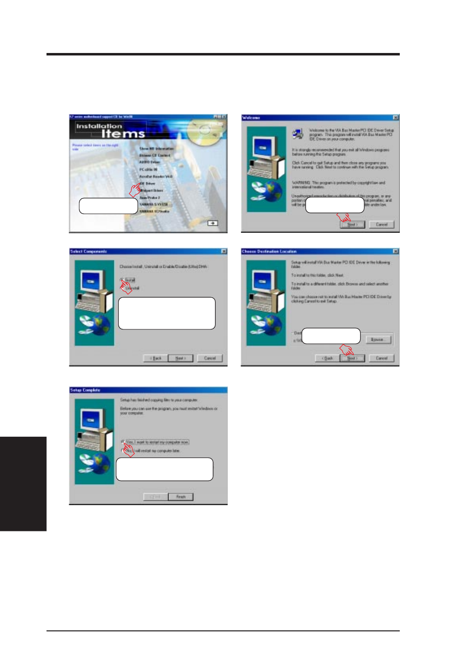 Software setup, 6 ide driver | Asus K7M-RM User Manual | Page 76 / 96