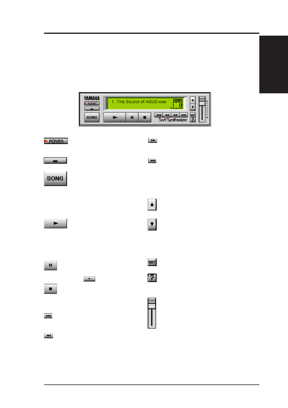 Software reference, 2 using yamaha xgplayer, 1 yamaha xgstudio player control panel | Asus K7M-RM User Manual | Page 89 / 96