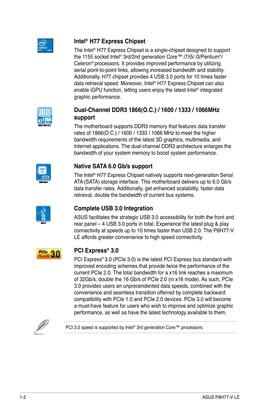 Asus P8H77-V LE User Manual | Page 14 / 80