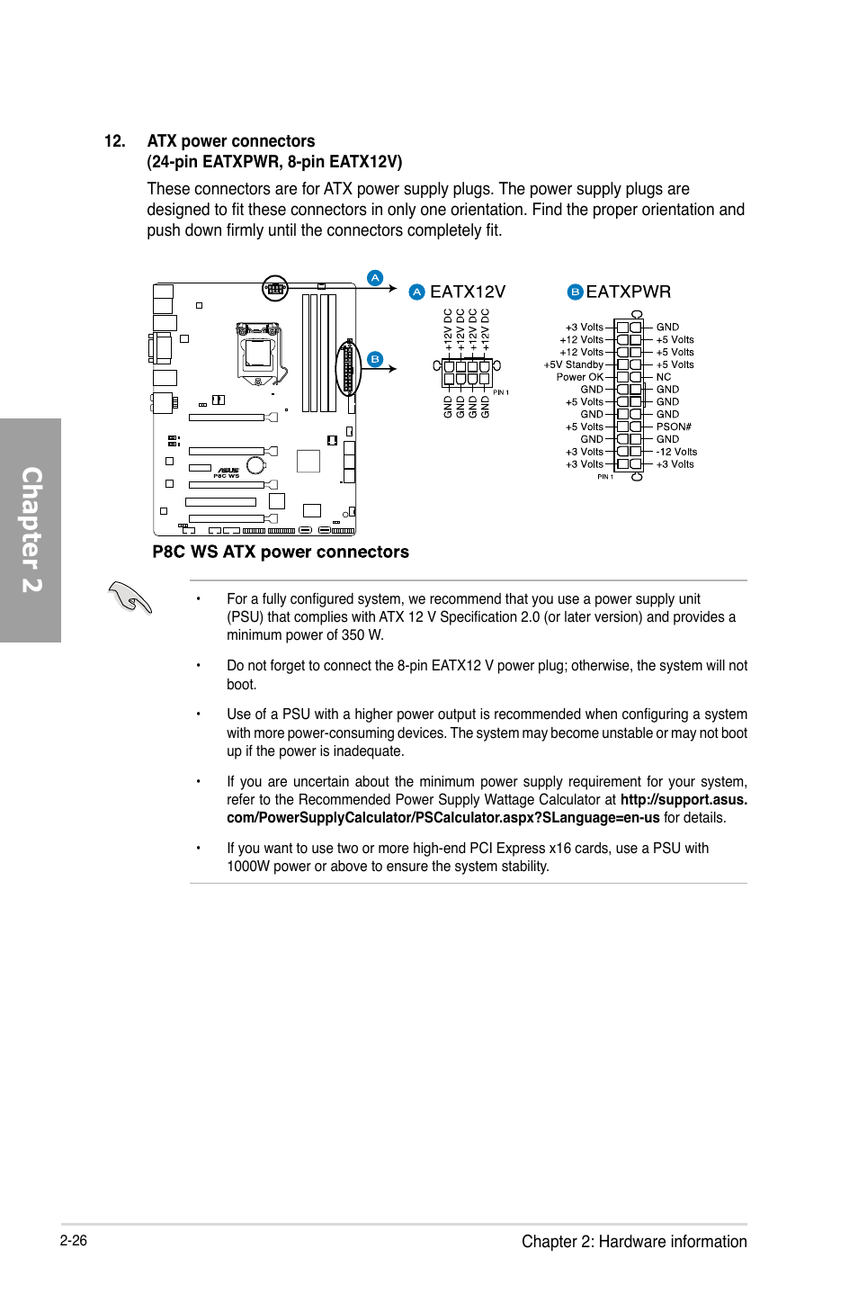 Chapter 2 | Asus P8C WS User Manual | Page 44 / 140