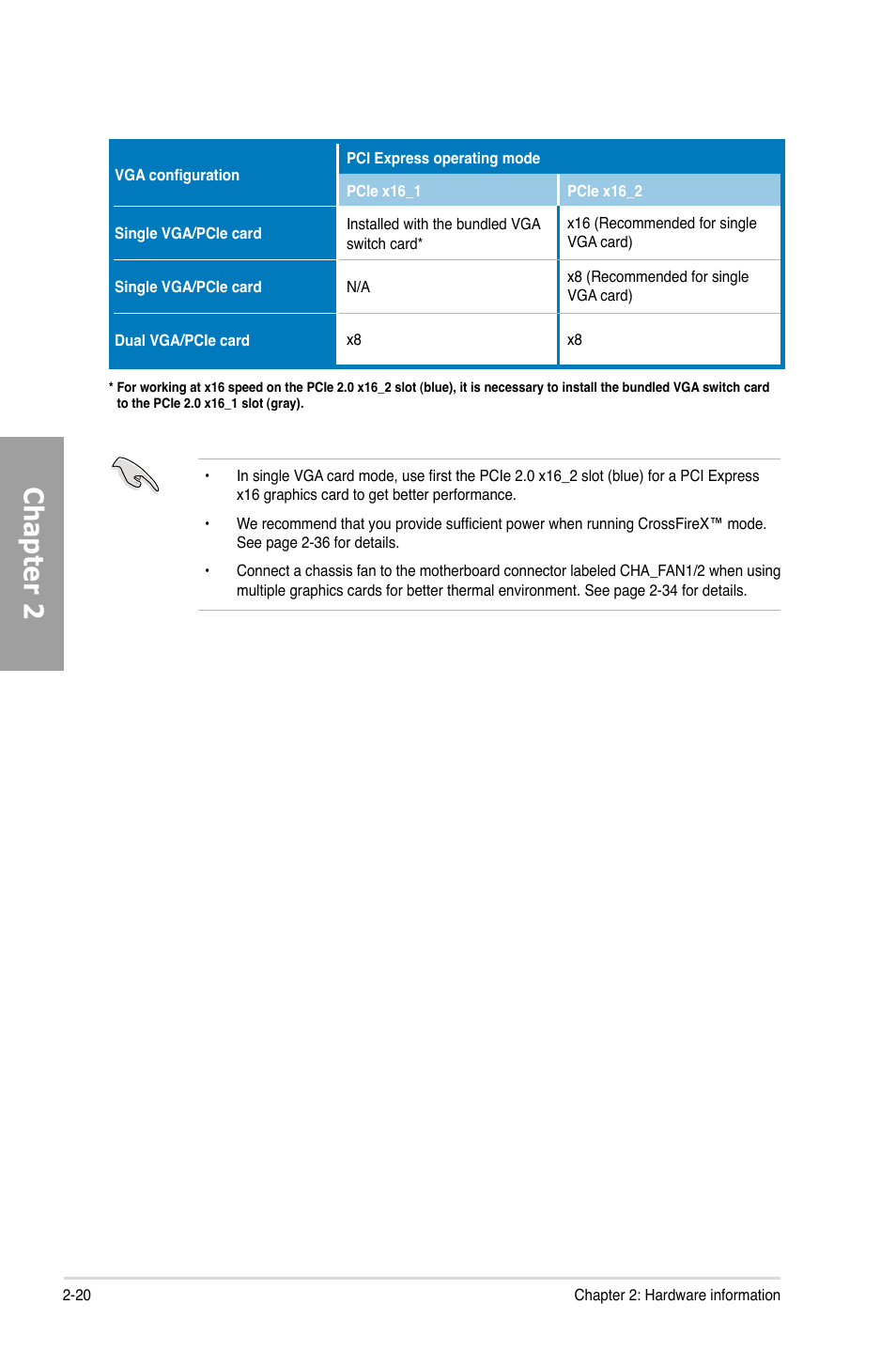 Chapter 2 | Asus M4A89GTD PRO/USB3 User Manual | Page 38 / 128