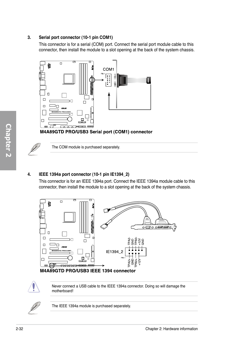 Chapter 2 | Asus M4A89GTD PRO/USB3 User Manual | Page 50 / 128