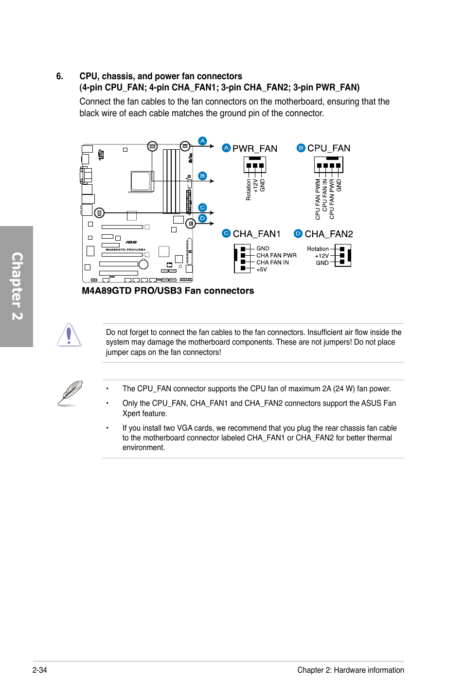 Chapter 2 | Asus M4A89GTD PRO/USB3 User Manual | Page 52 / 128