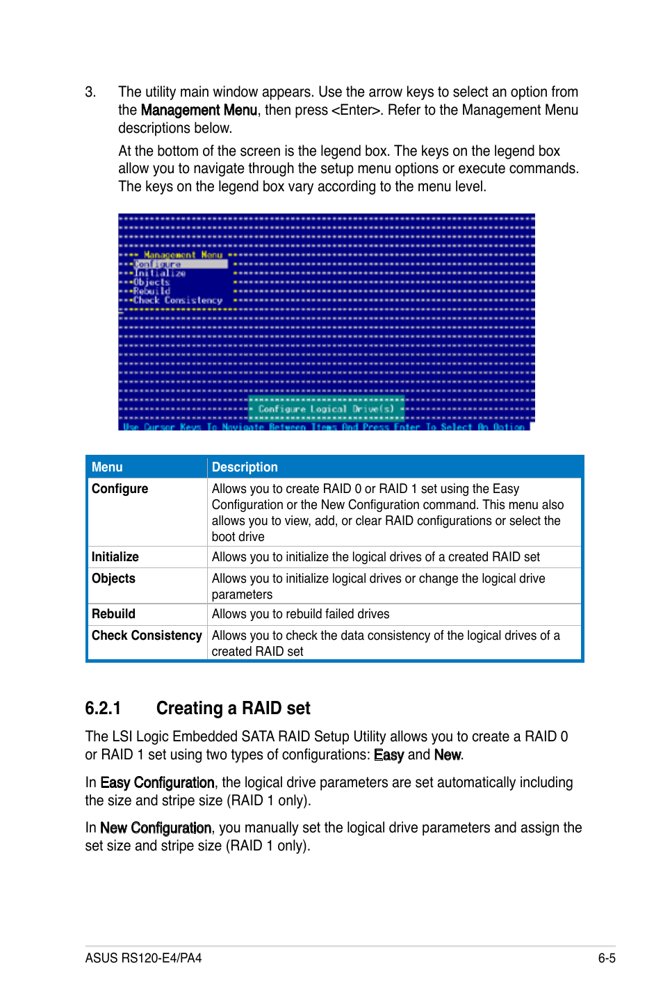 Creating.a.raid.set | Asus RS120-E4/PA4 User Manual | Page 111 / 174