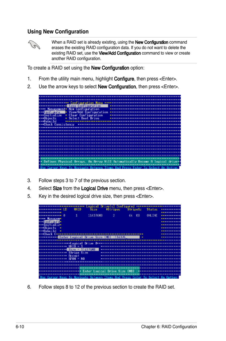 Using new configuration | Asus RS120-E4/PA4 User Manual | Page 116 / 174