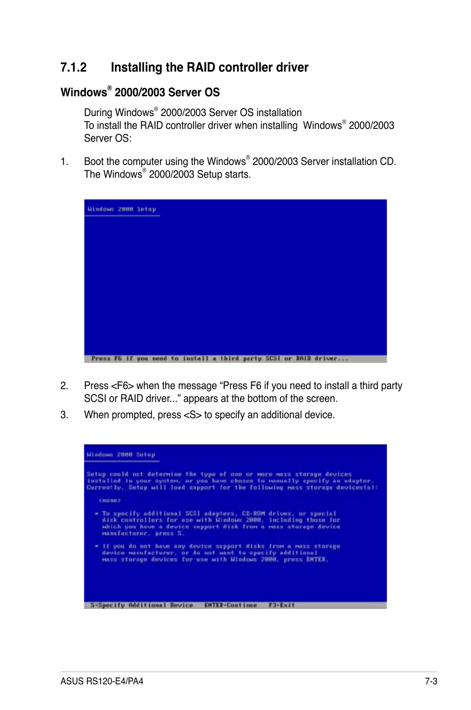 Installing.the.raid.controller.driver, Windows | Asus RS120-E4/PA4 User Manual | Page 151 / 174