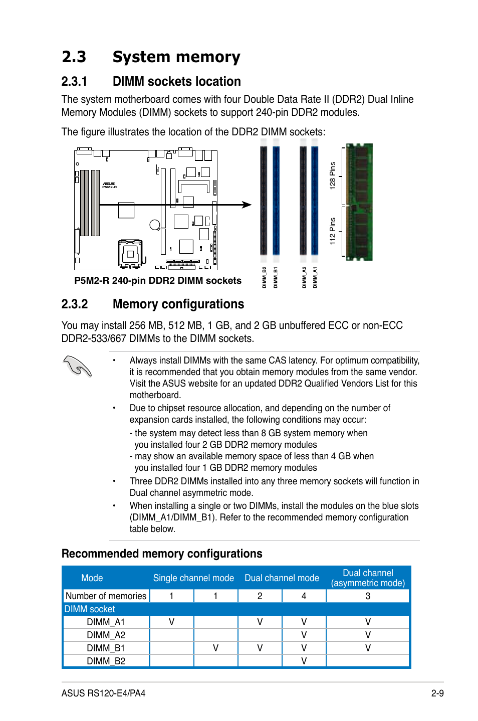 Dimm.sockets.location | Asus RS120-E4/PA4 User Manual | Page 25 / 174