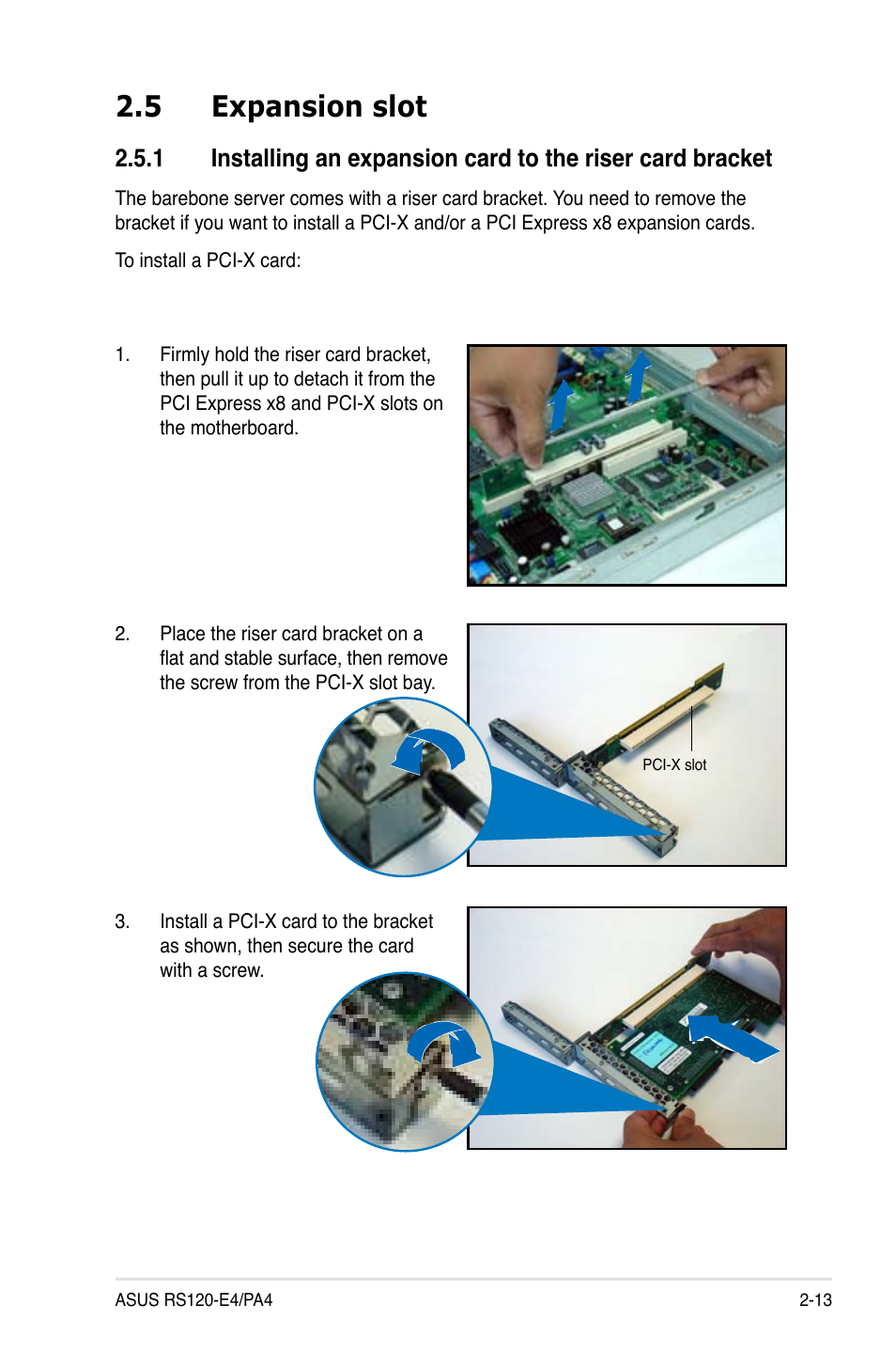 5 expansion slot | Asus RS120-E4/PA4 User Manual | Page 29 / 174