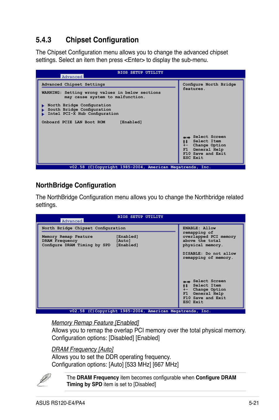3 chipset configuration, Northbridge configuration | Asus RS120-E4/PA4 User Manual | Page 87 / 174