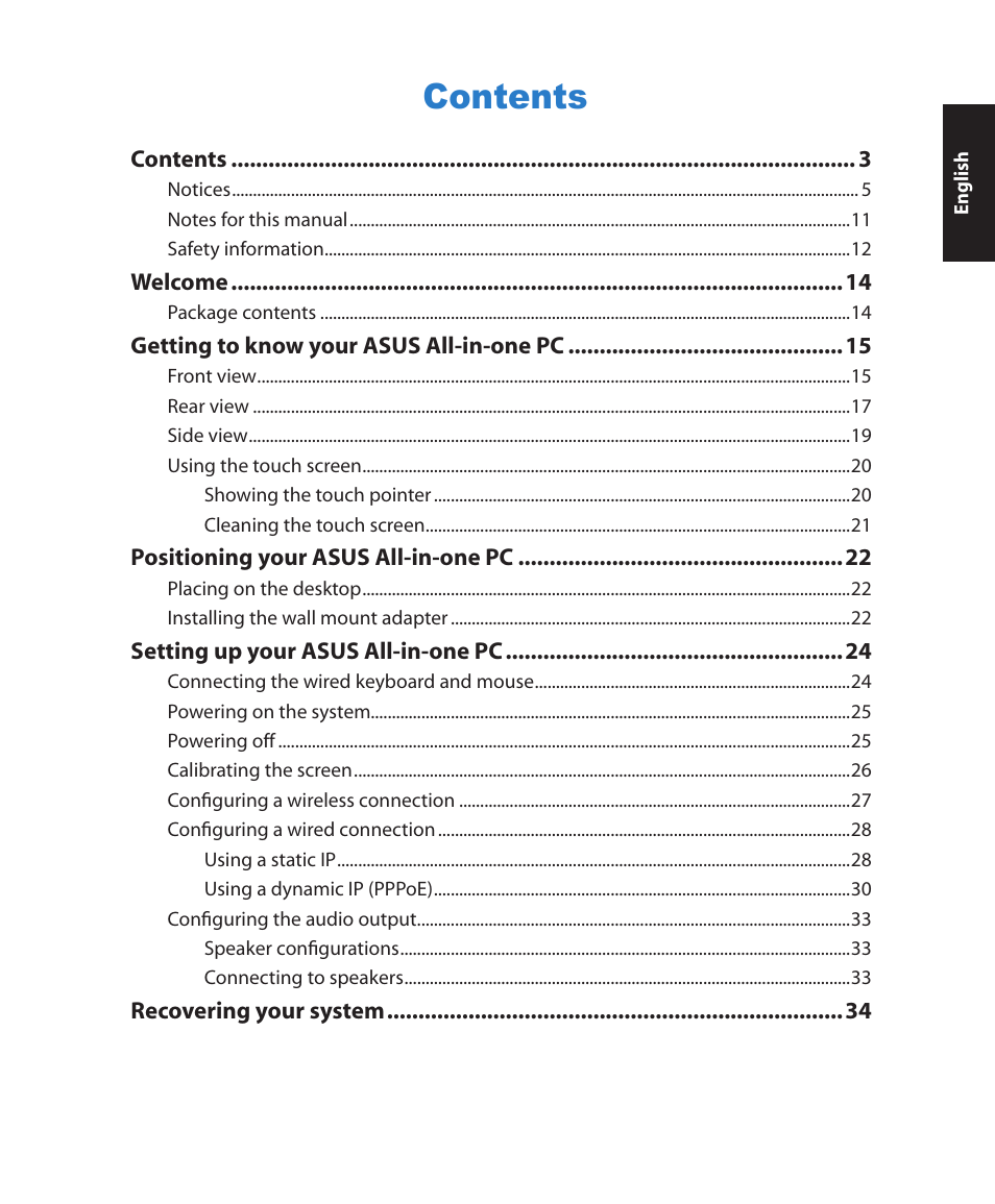 Asus ET1612IUTS User Manual | Page 3 / 36