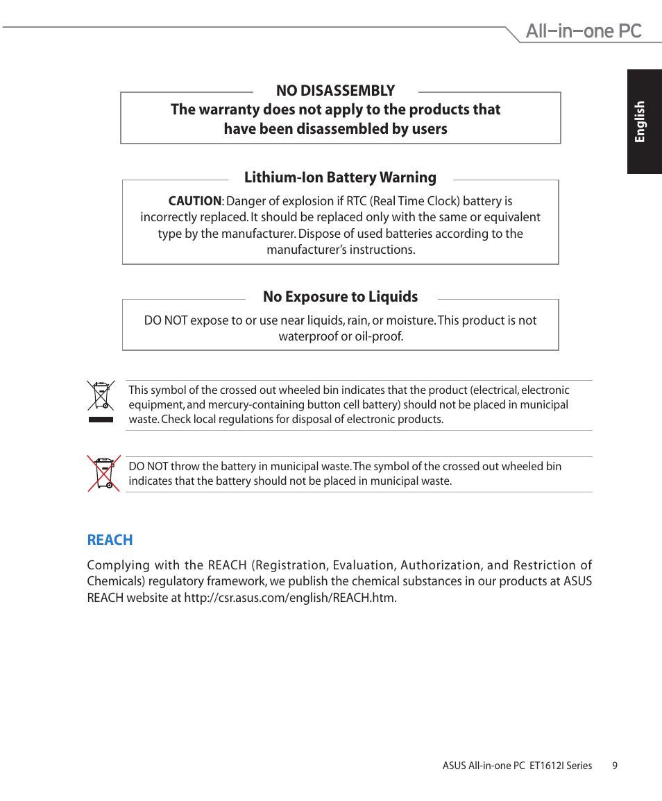 Asus ET1612IUTS User Manual | Page 9 / 36