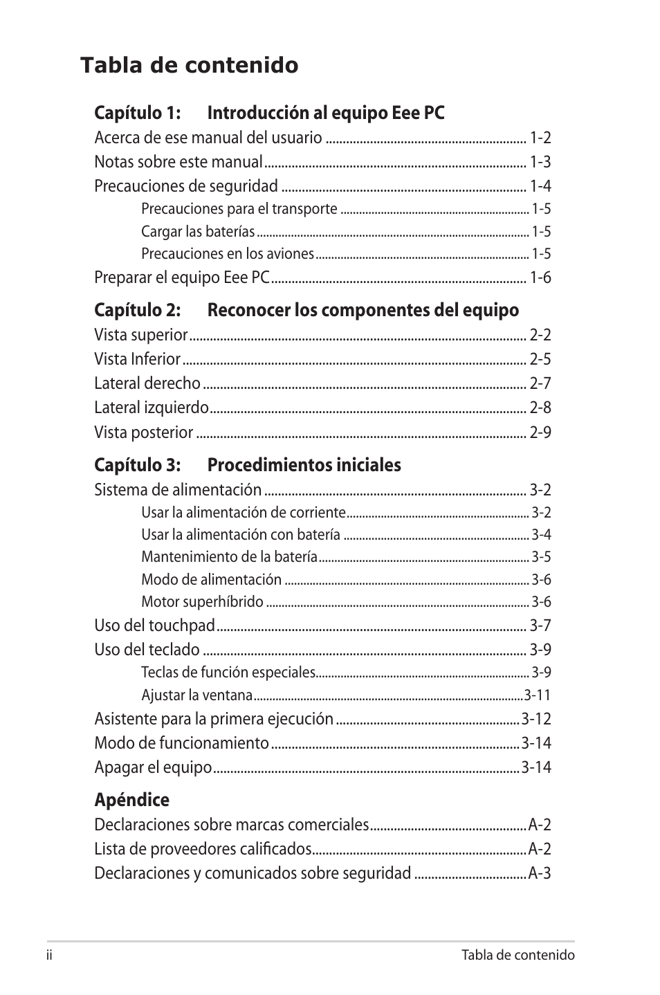 Asus Eee PC 701SD/Linux User Manual | Page 2 / 62