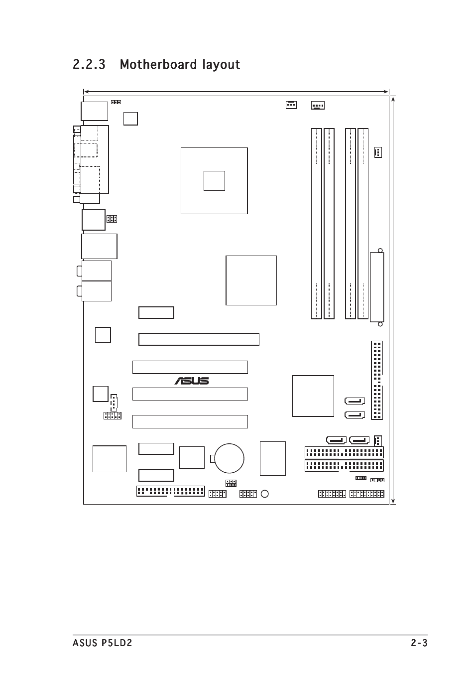Intel 945p, P5ld2, Pci2 pci3 | Intel ich7r, Pci1 | Asus P5LD2 User Manual | Page 25 / 142