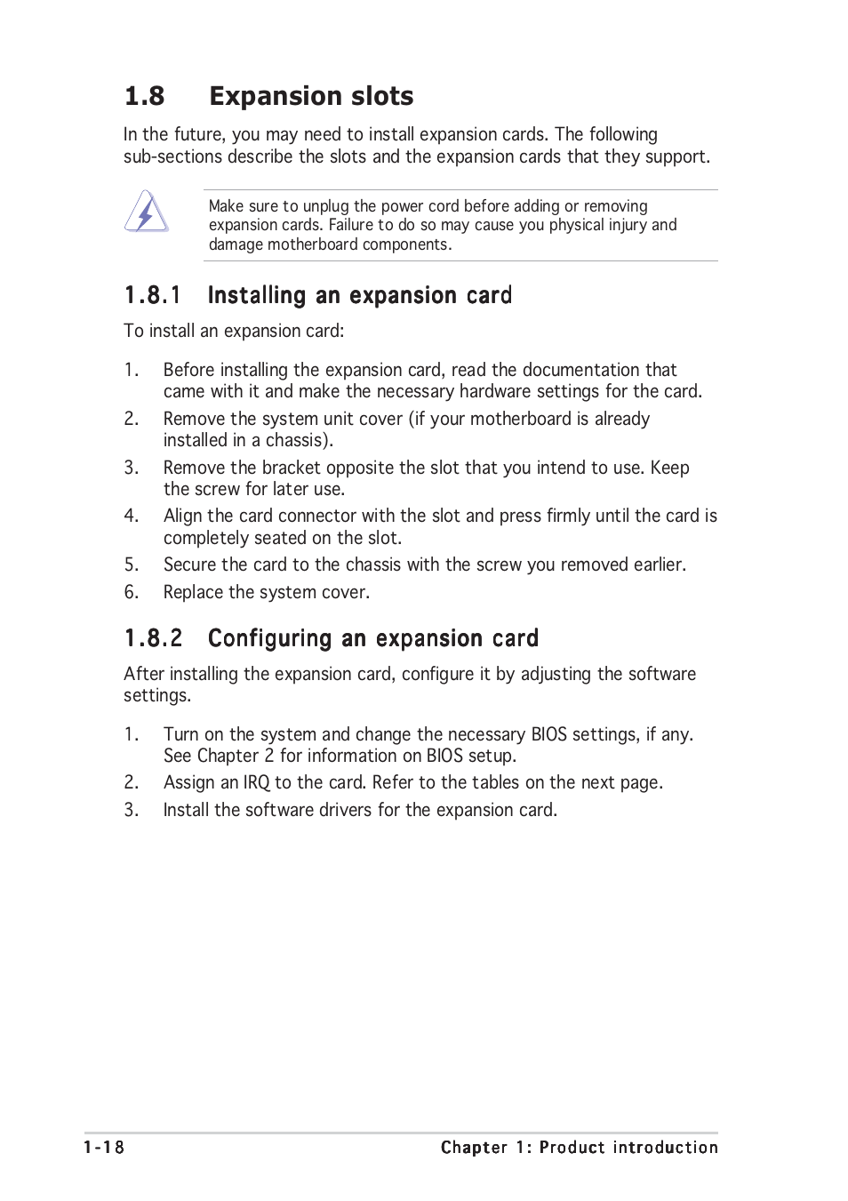 8 expansion slots | Asus P5GD1 Pro User Manual | Page 30 / 96