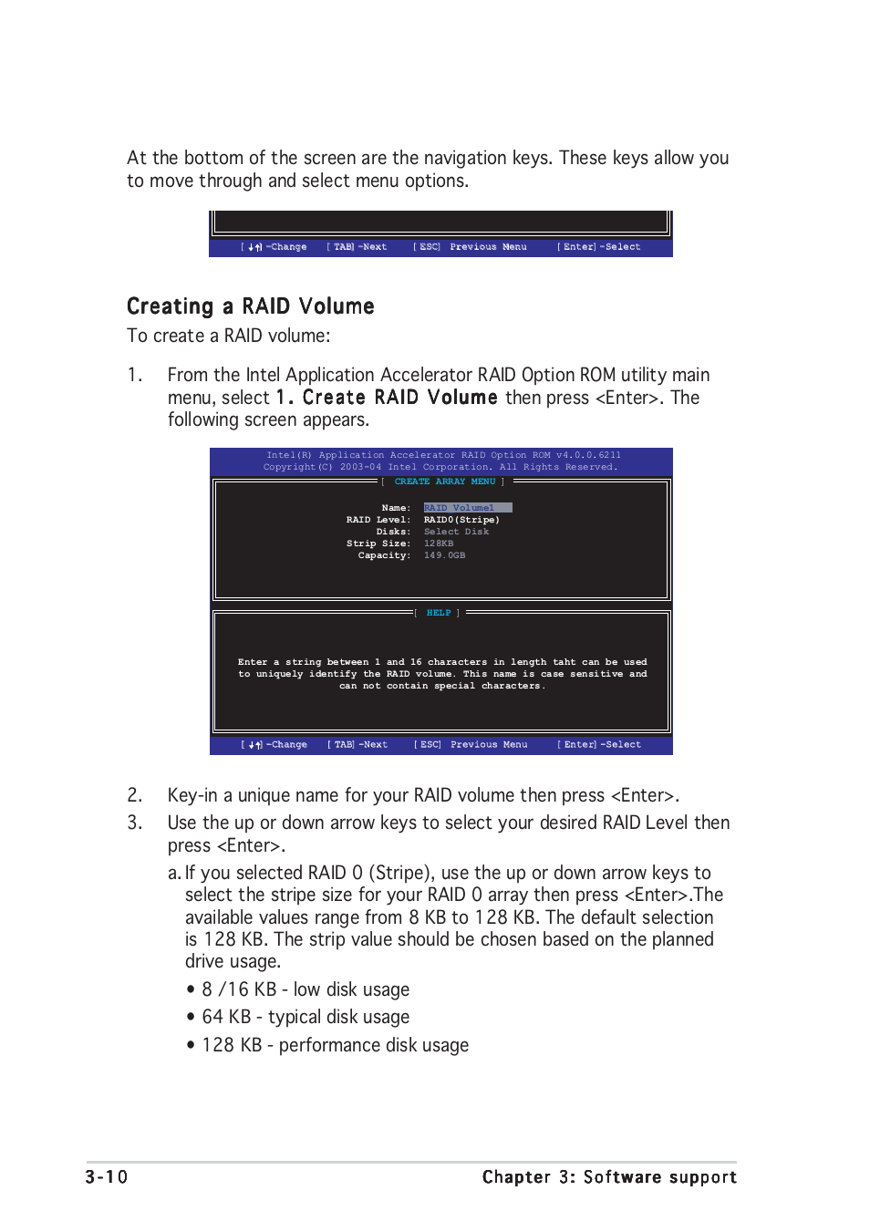 Creating a raid volume | Asus P5GD1 Pro User Manual | Page 94 / 96