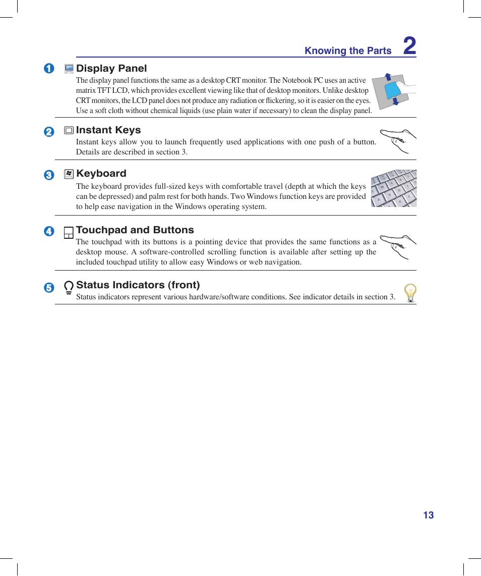 Asus X58LE User Manual | Page 13 / 83