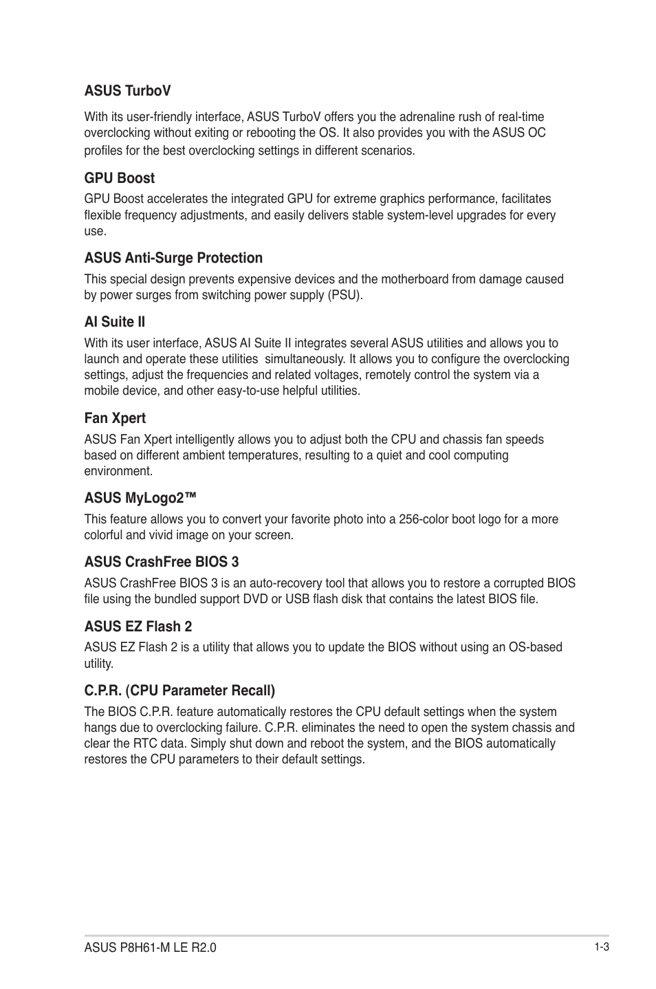 Asus P8H61-M LE R2.0 User Manual | Page 15 / 81