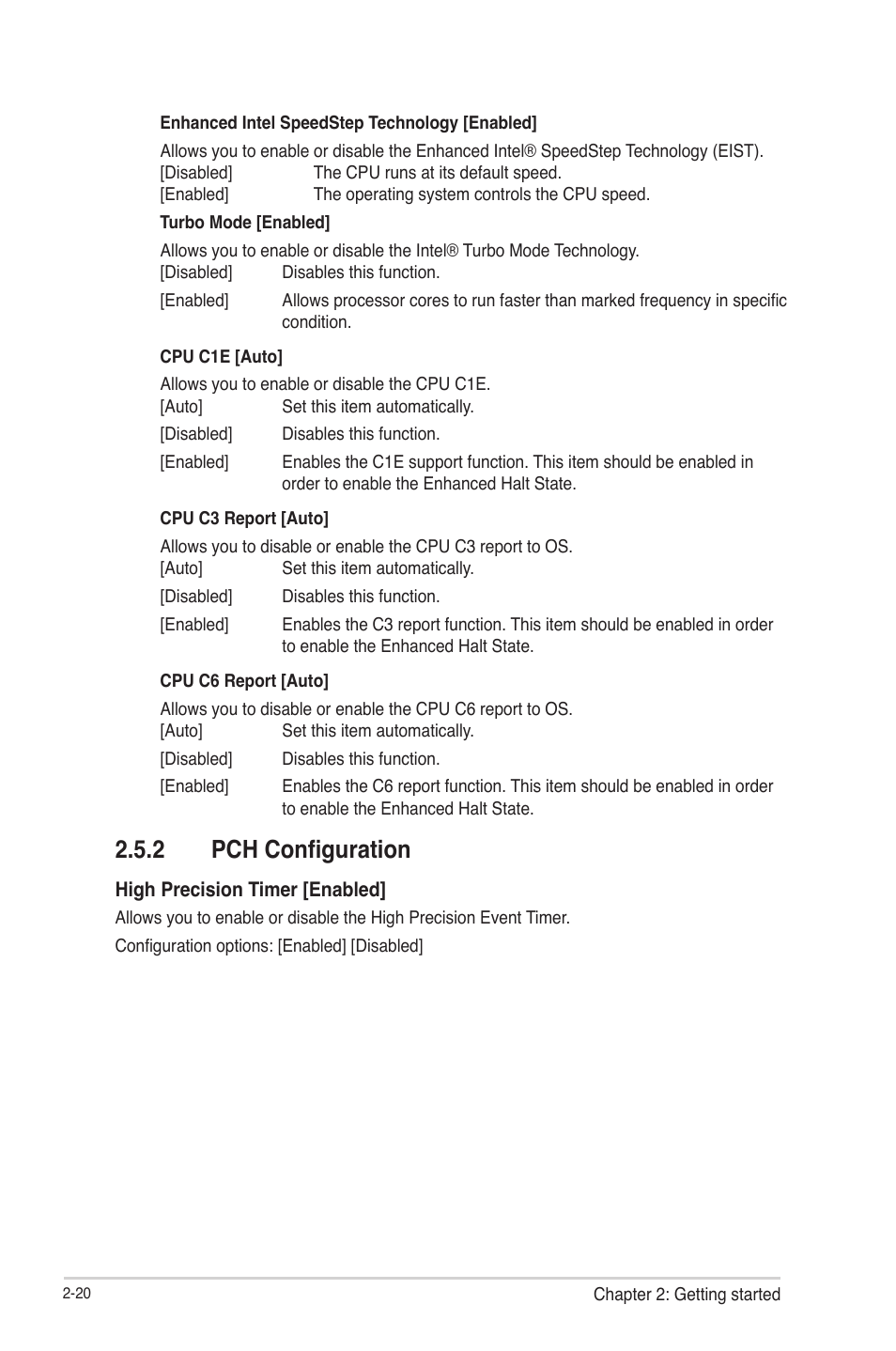 2 pch configuration, Pch configuration -20 | Asus P8H61-M LE R2.0 User Manual | Page 66 / 81