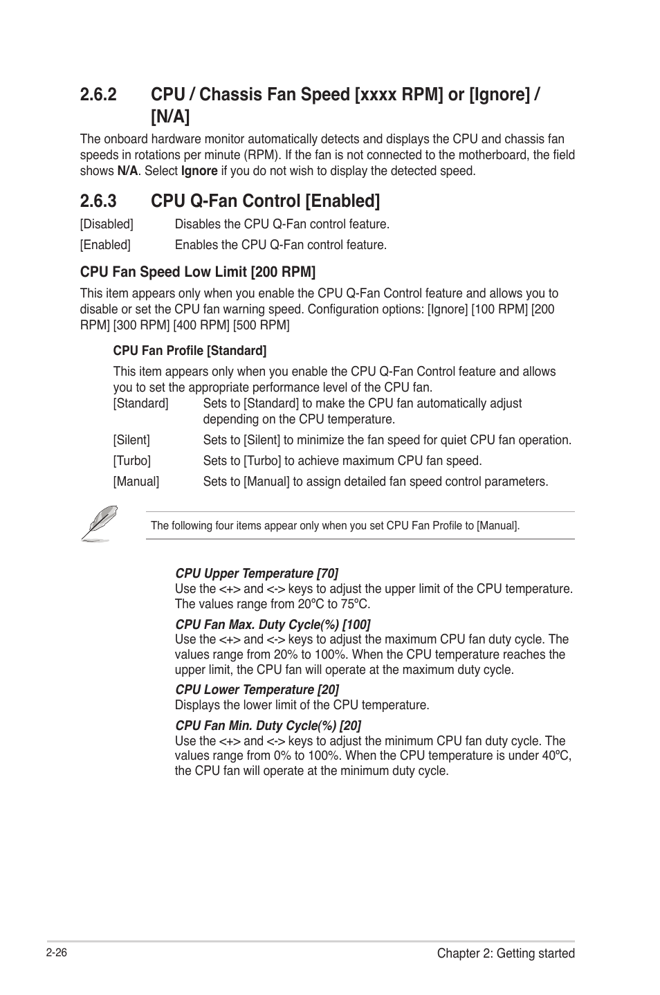 3 cpu q-fan control [enabled, Cpu q-fan control [enabled] -26 | Asus P8H61-M LE R2.0 User Manual | Page 72 / 81