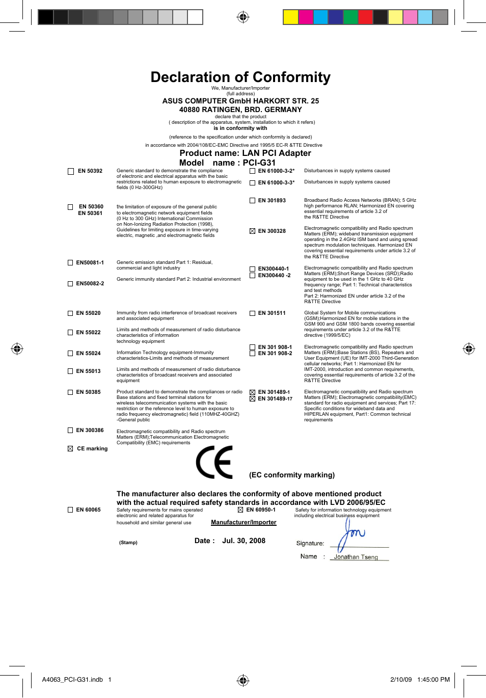 Asus PCI-G31 User Manual | 32 pages