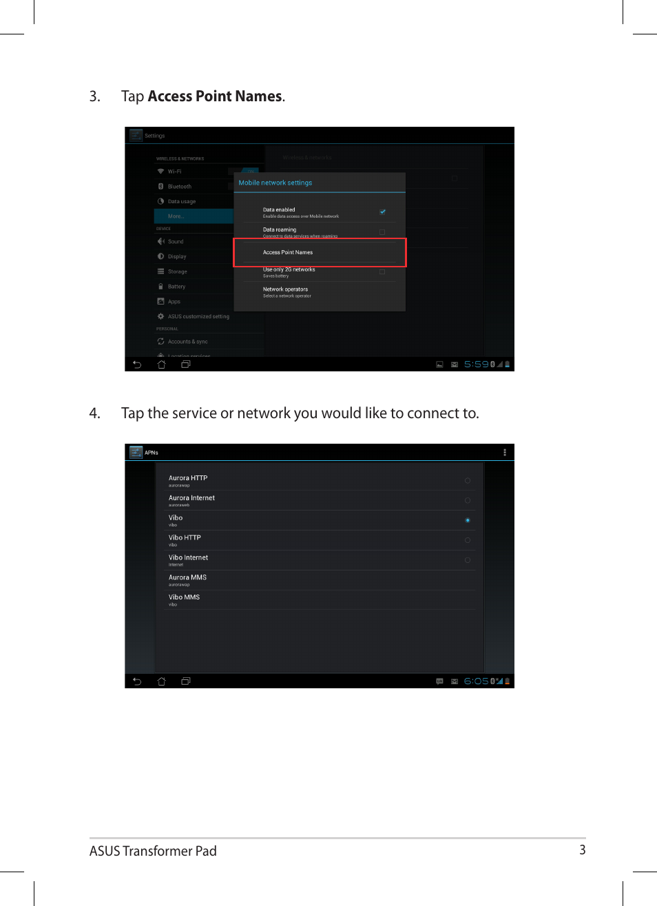 Asus Transformer Pad TF300TG User Manual | Page 3 / 8