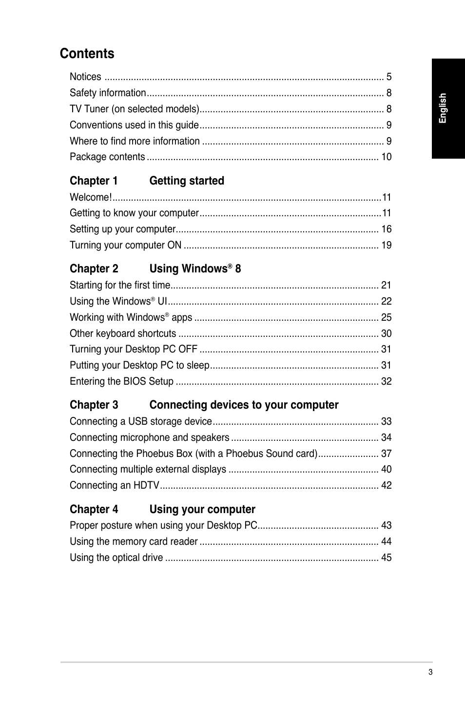 Asus CG8480 User Manual | Page 3 / 98