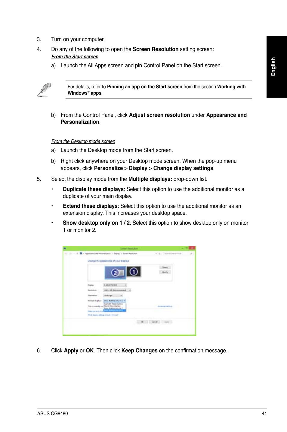 Asus CG8480 User Manual | Page 41 / 98