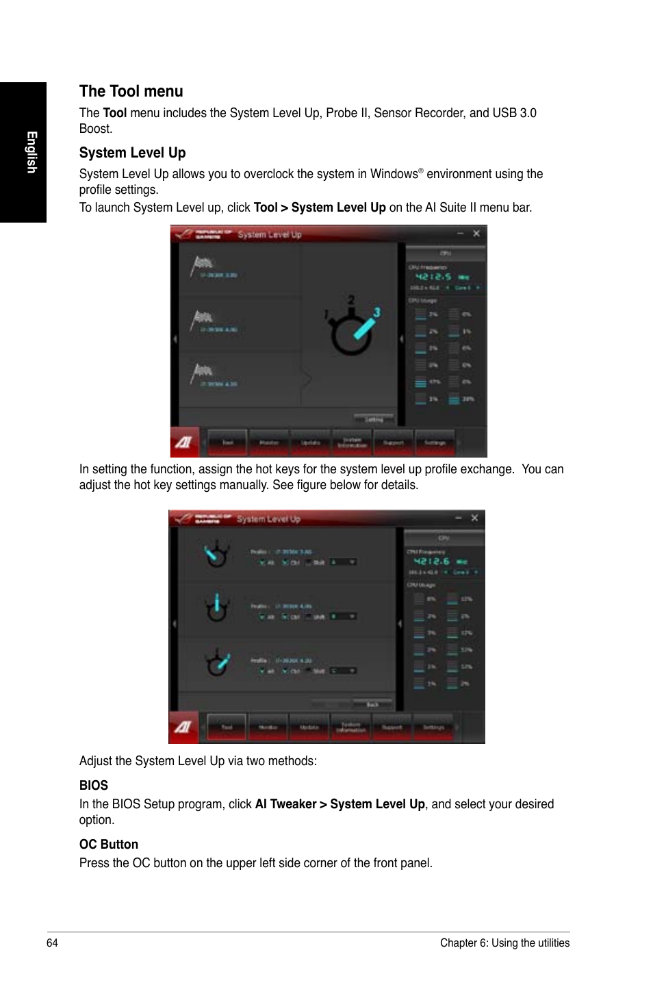 The tool menu | Asus CG8480 User Manual | Page 64 / 98