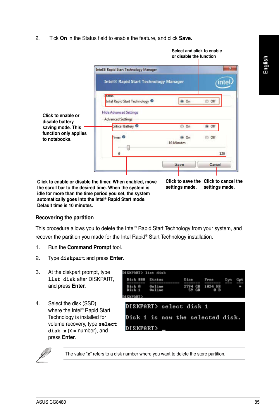 Asus CG8480 User Manual | Page 85 / 98