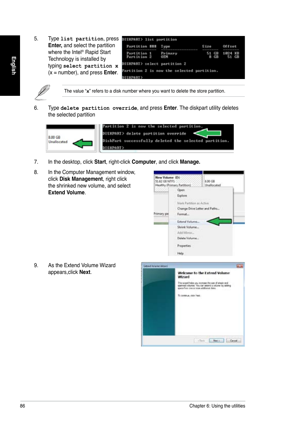 Asus CG8480 User Manual | Page 86 / 98