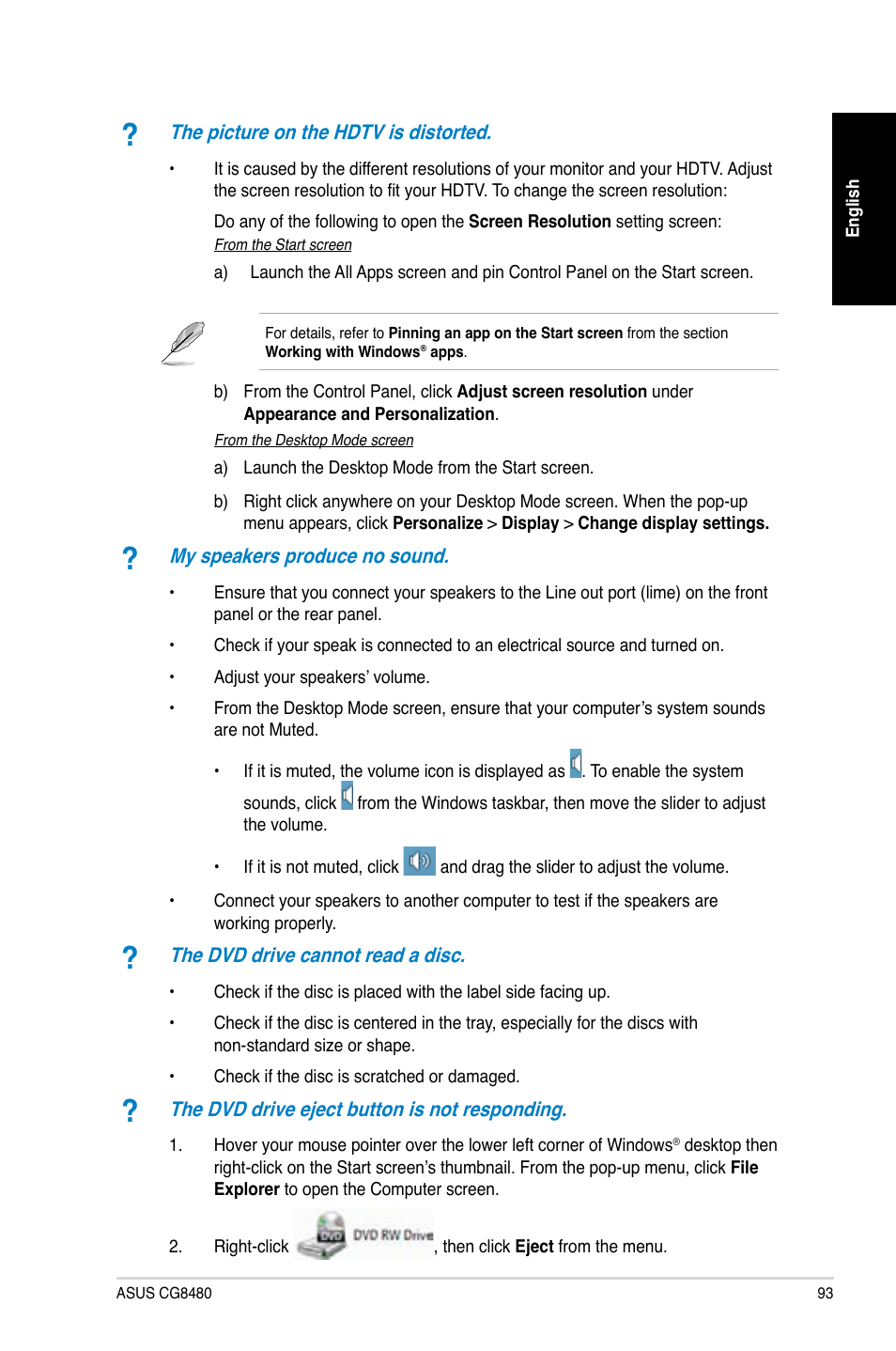 Asus CG8480 User Manual | Page 93 / 98