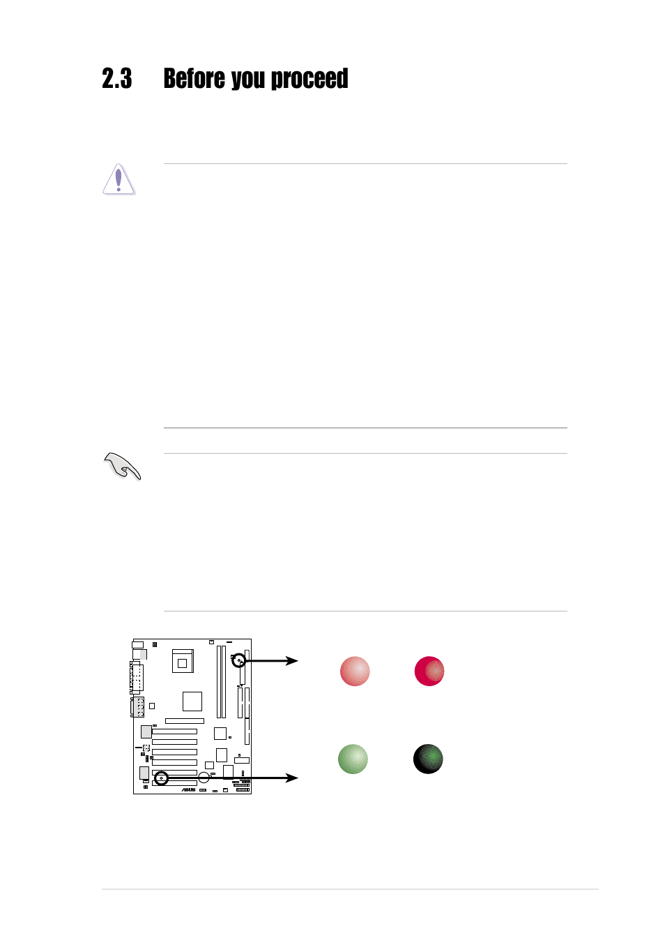 3 before you proceed | Asus P4B266-C User Manual | Page 25 / 126