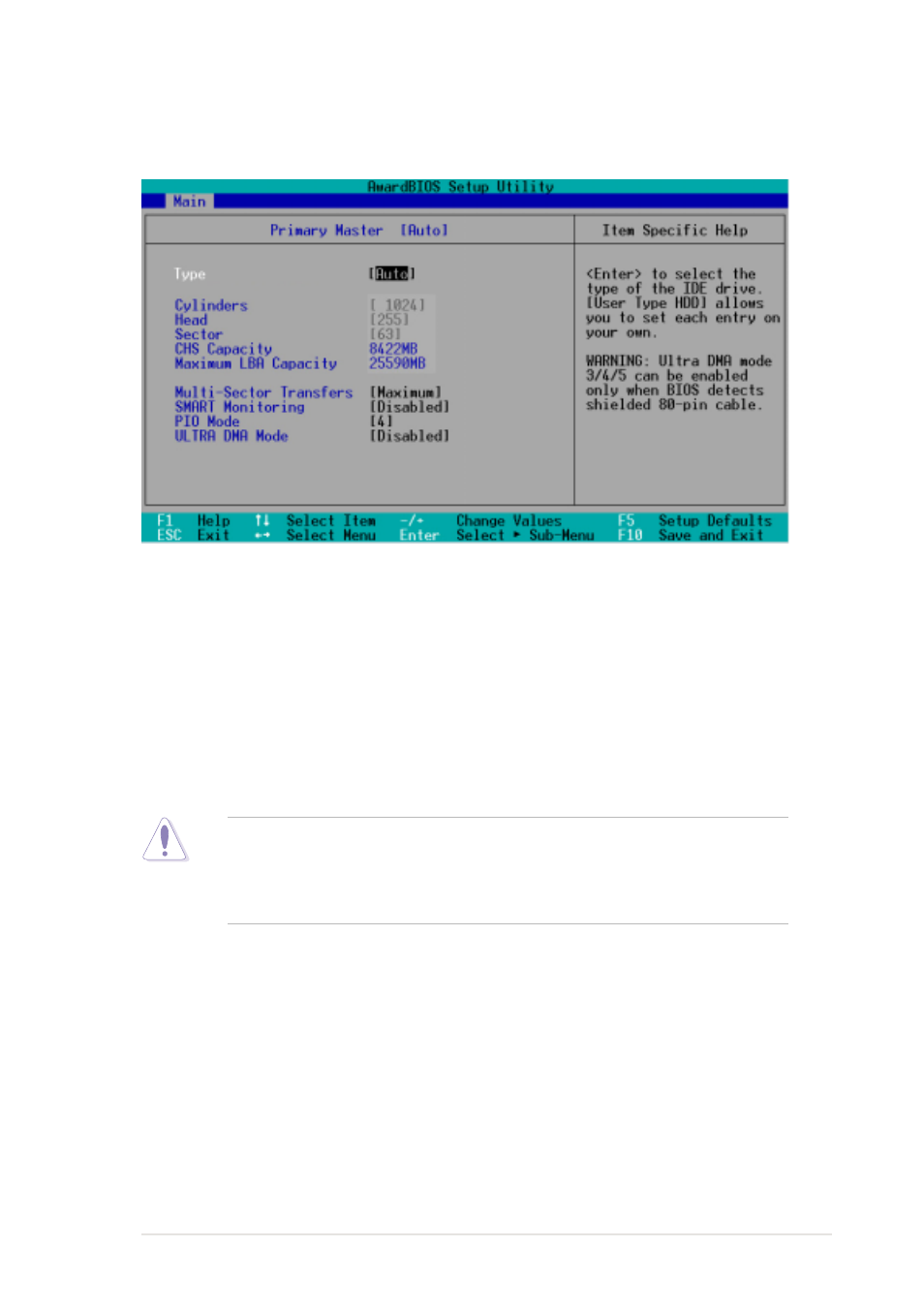 1 primary and secondary master/slave | Asus P4B266-C User Manual | Page 71 / 126