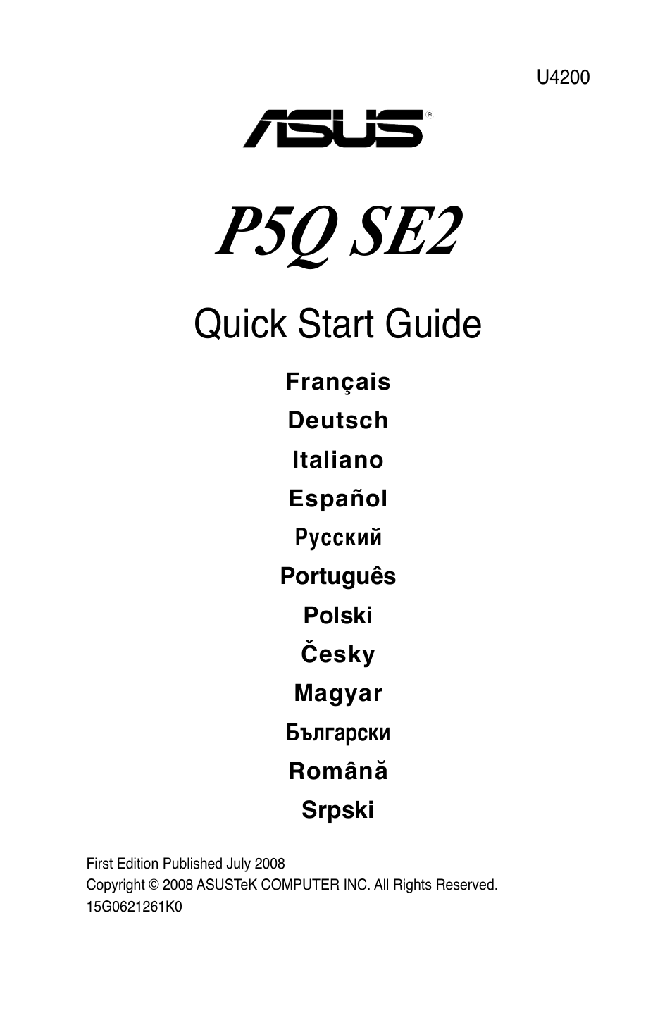 Asus P5Q SE2 User Manual | 38 pages