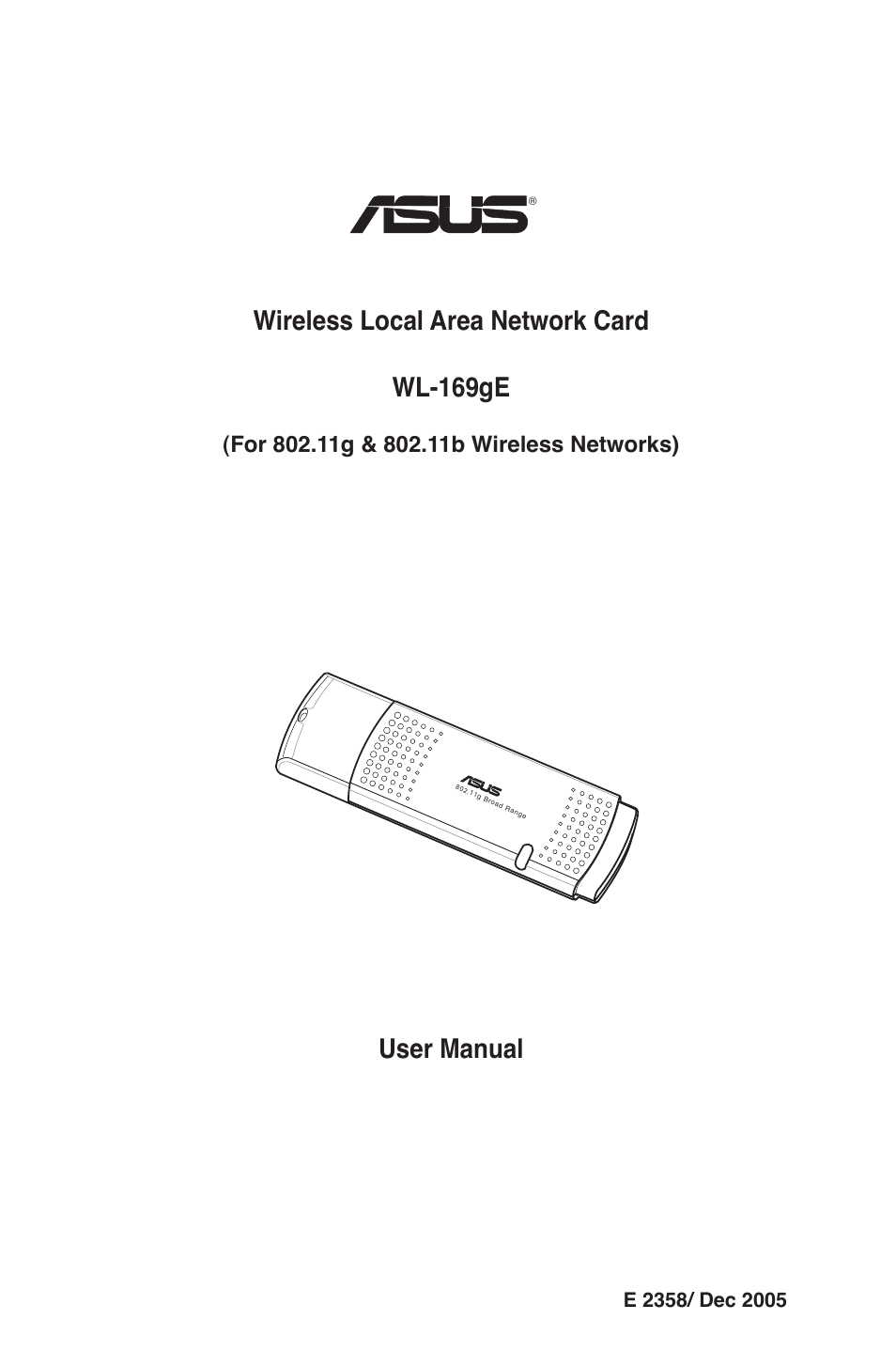 Asus WL-169gE User Manual | 40 pages