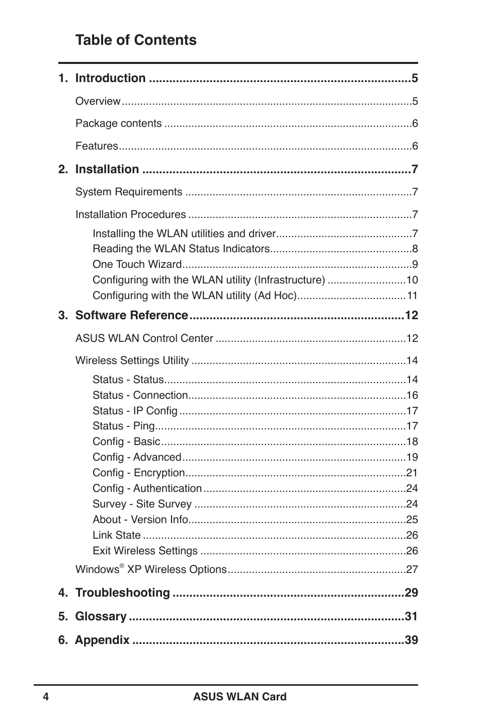 Asus WL-169gE User Manual | Page 4 / 40