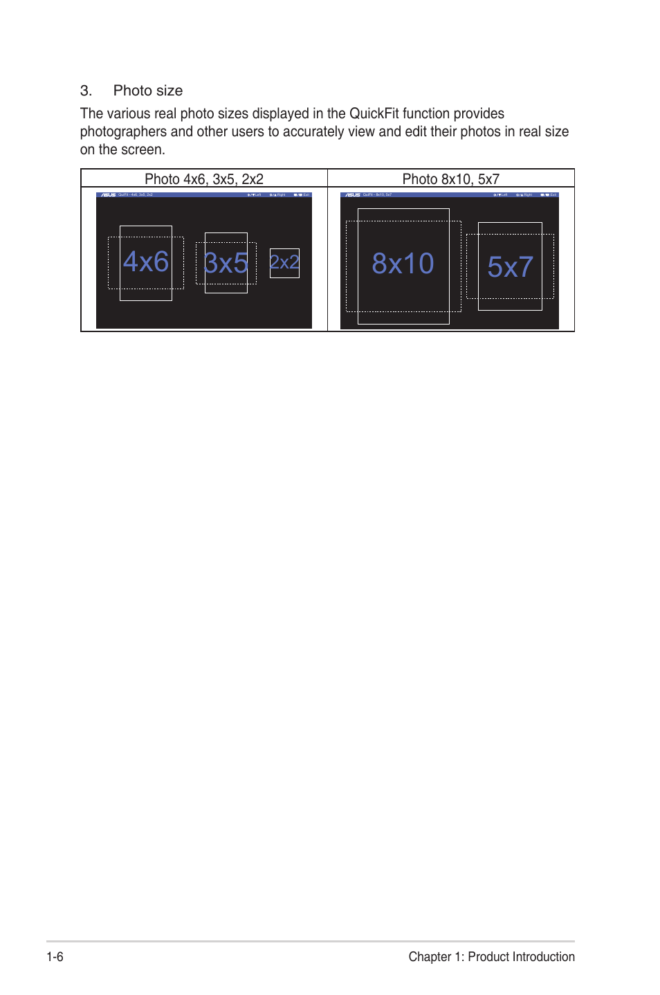 4x6 3x5 | Asus PB238Q User Manual | Page 12 / 25