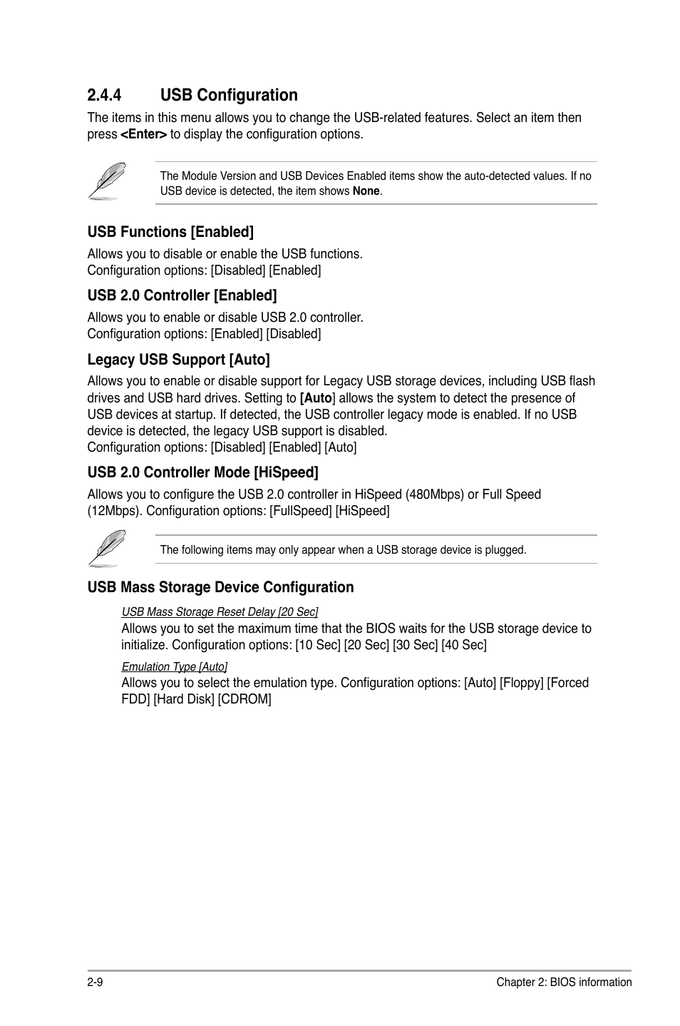 4 usb configuration, Usb configuration -9 | Asus AT4NM10-I User Manual | Page 36 / 44