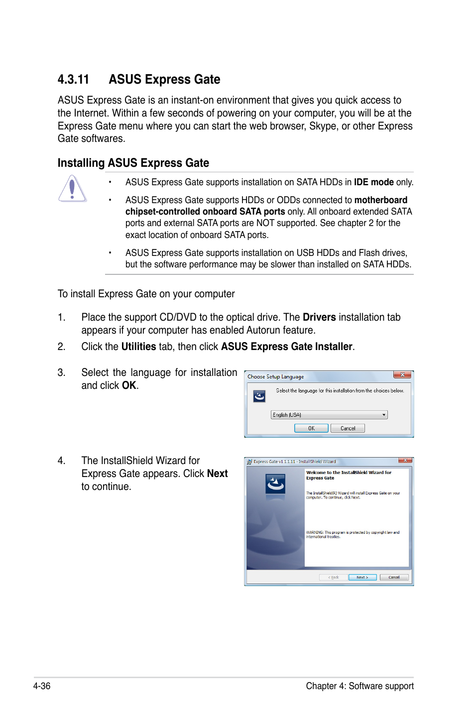 11 asus express gate, 11 asus express gate -36 | Asus M3A79-T Deluxe User Manual | Page 146 / 164