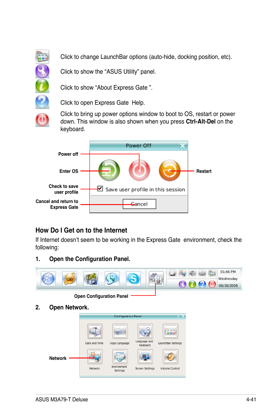 How do i get on to the internet | Asus M3A79-T Deluxe User Manual | Page 151 / 164