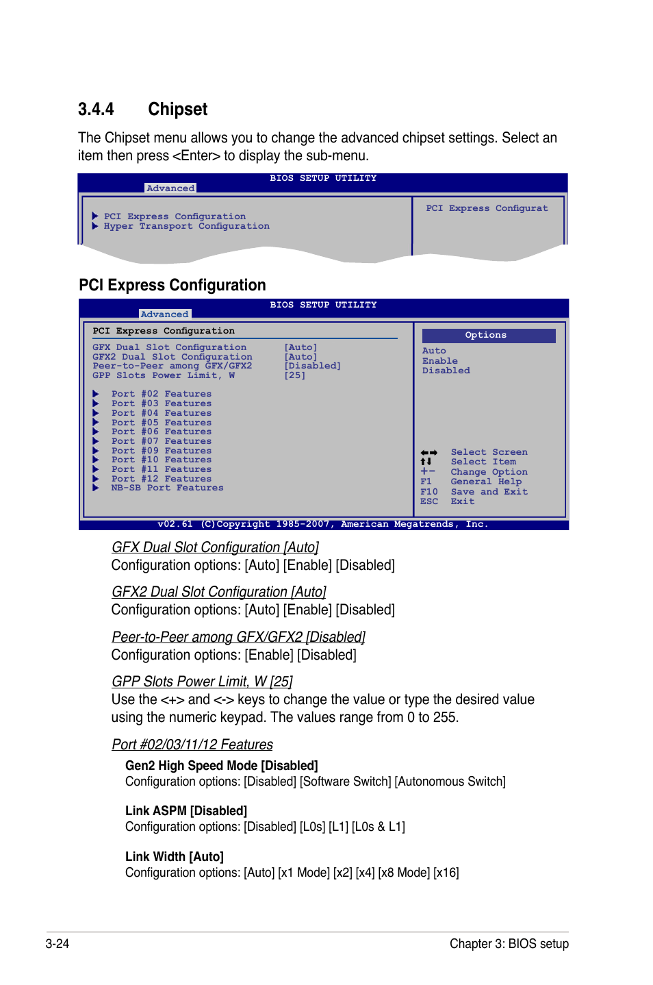 4 chipset, Chipset -24, Pci express configuration | Asus M3A79-T Deluxe User Manual | Page 88 / 164