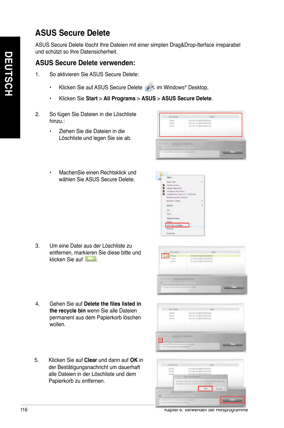 Asus secure delete, De ut sc h de ut sc h de ut sc h de ut sc h, Asus.secure.delete | Asus BM1845 User Manual | Page 118 / 644