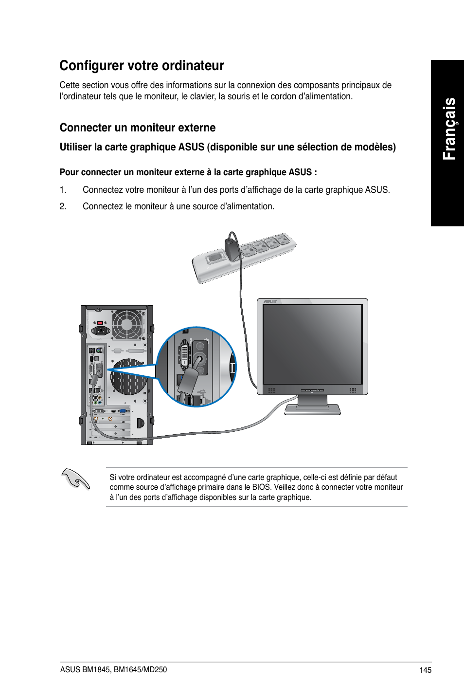 Configurer votre ordinateur, Fra nç ais fr an ça is | Asus BM1845 User Manual | Page 147 / 644