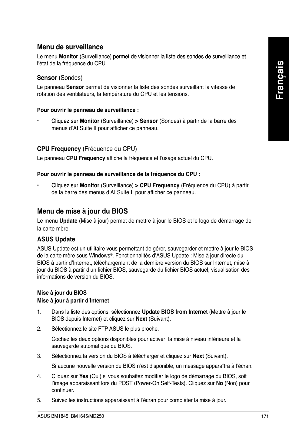 Fra nç ais fr an ça is | Asus BM1845 User Manual | Page 173 / 644