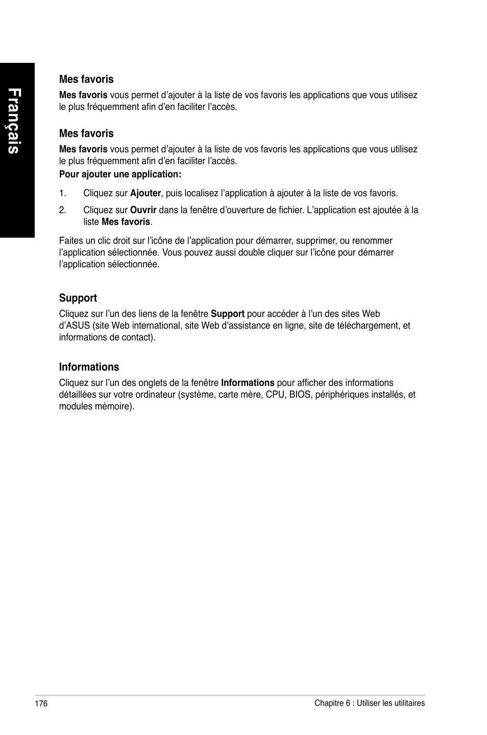 Fra nç ais fr an ça is fra nç ais fr an ça is | Asus BM1845 User Manual | Page 178 / 644