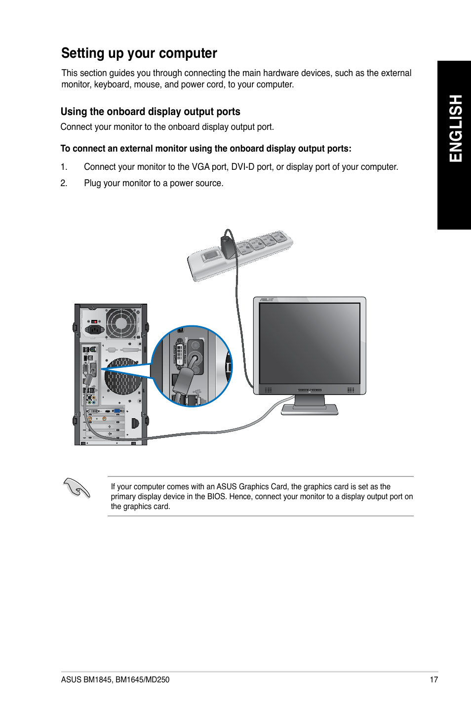 Setting up your computer, En gl is h en gl is h | Asus BM1845 User Manual | Page 19 / 644