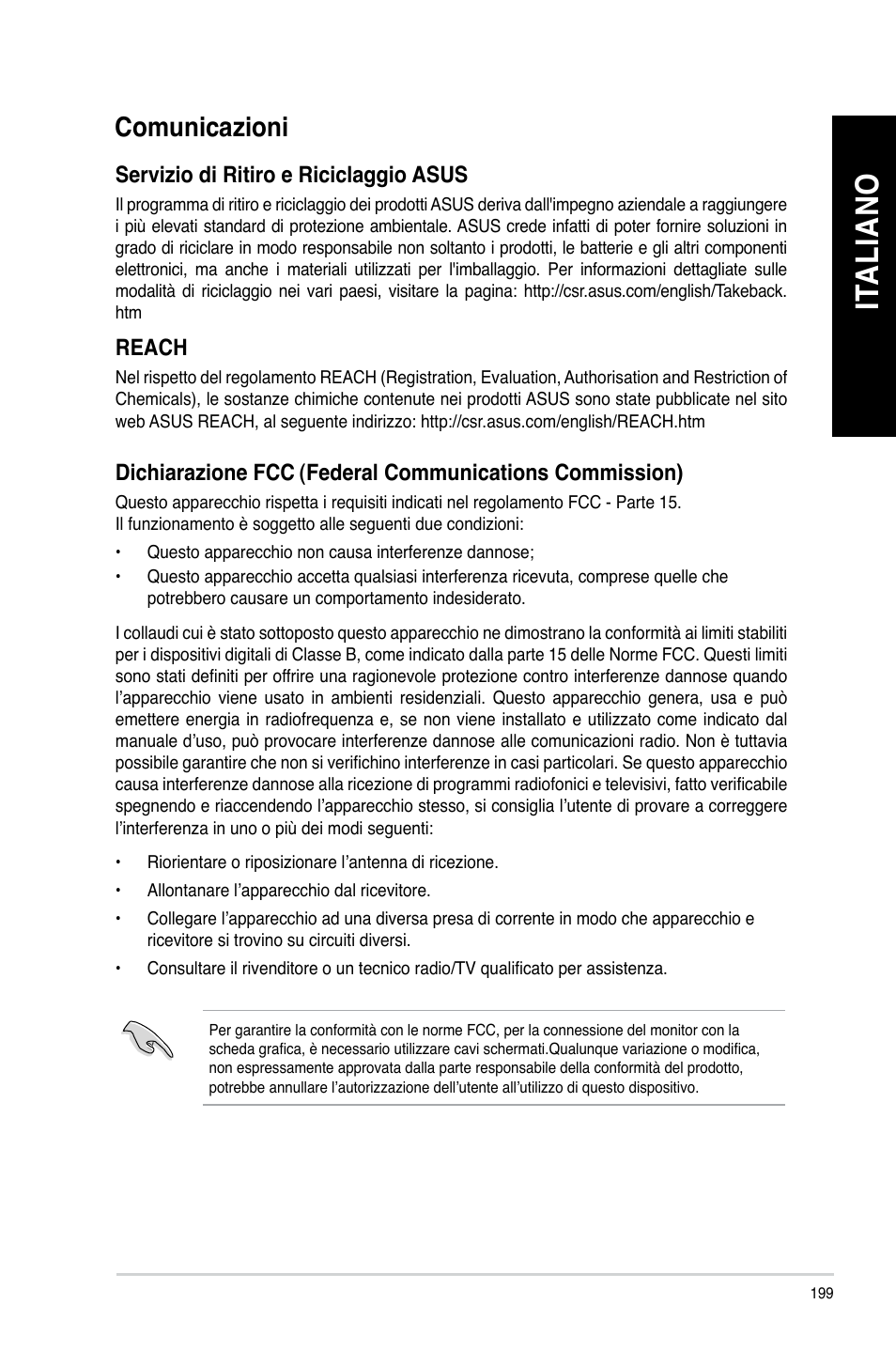 Comunicazioni, Ita lia no it al ia no ita lia no it al ia no | Asus BM1845 User Manual | Page 201 / 644