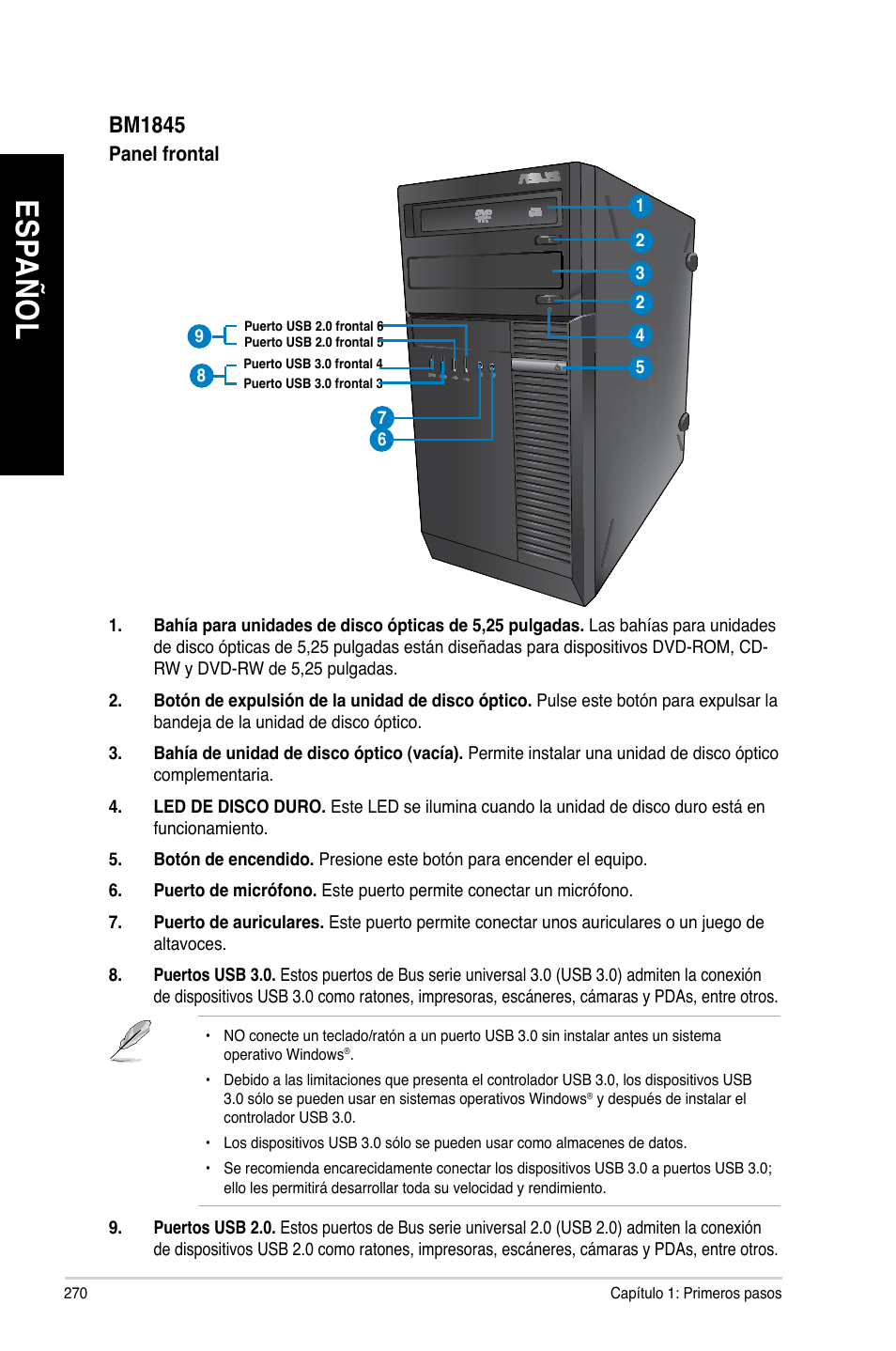 Es pa ño l es pa ño l es pa ño l es pa ño l | Asus BM1845 User Manual | Page 272 / 644